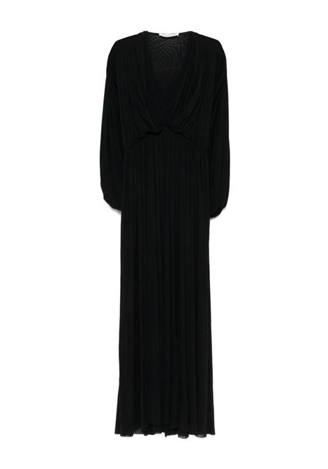 Abito lungo con scollo a V in nero Philosophy Di Lorenzo Serafini - donna PHILOSOPHY DI LORENZO SERAFINI | 043321180555
